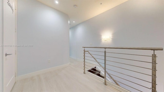 10255 NW 63rd Ter Unit 204, Doral, FL 33178 - corridor featuring an upstairs landing, recessed lighting, and wood finished floors
