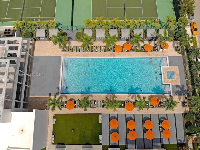 10255 NW 63rd Ter Unit 204, Doral, FL 33178 - bird's eye view of a pool