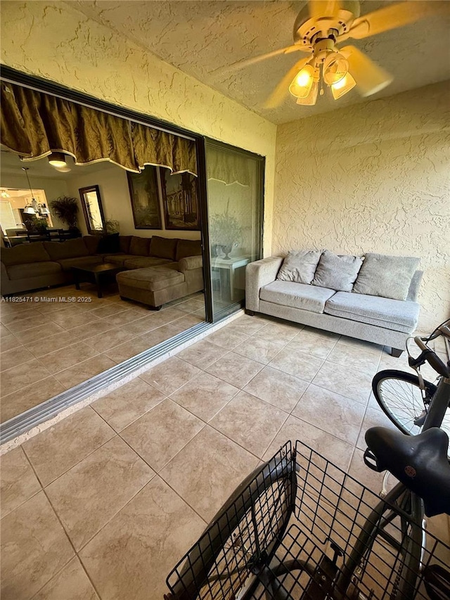 2371 SW 15th St Unit 101, Deerfield Beach, FL 33442 - view of patio featuring an outdoor living space and ceiling fan