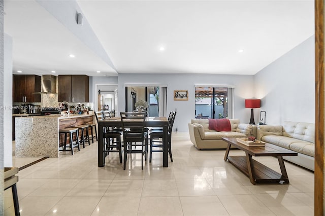 17625 NW 62nd Ct, Hialeah, FL 33015 - dining room featuring recessed lighting and light tile patterned floors
