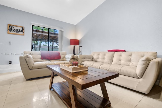 17625 NW 62nd Ct, Hialeah, FL 33015 - living area featuring light tile patterned floors and high vaulted ceiling
