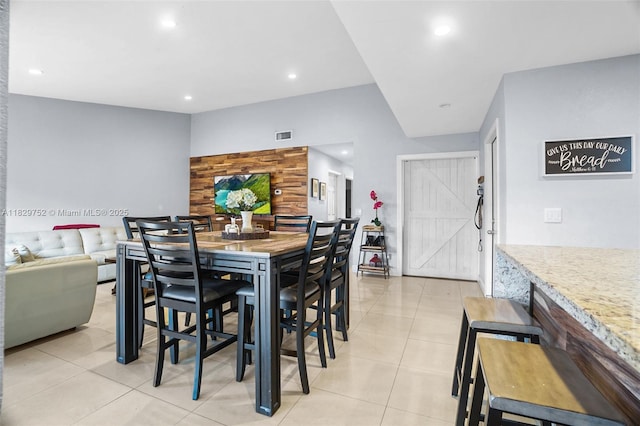 17625 NW 62nd Ct, Hialeah, FL 33015 - dining space featuring light tile patterned floors and recessed lighting