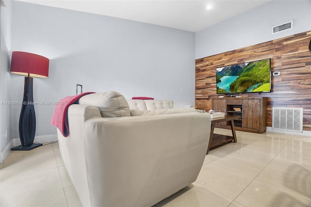 17625 NW 62nd Ct, Hialeah, FL 33015 - living room with light tile patterned floors and wooden walls