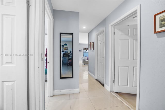17625 NW 62nd Ct, Hialeah, FL 33015 - hallway with light tile patterned flooring and recessed lighting