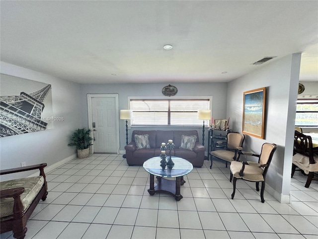 13261 SW 17th Ln, Miami, FL 33175 - living room with baseboards and light tile patterned floors