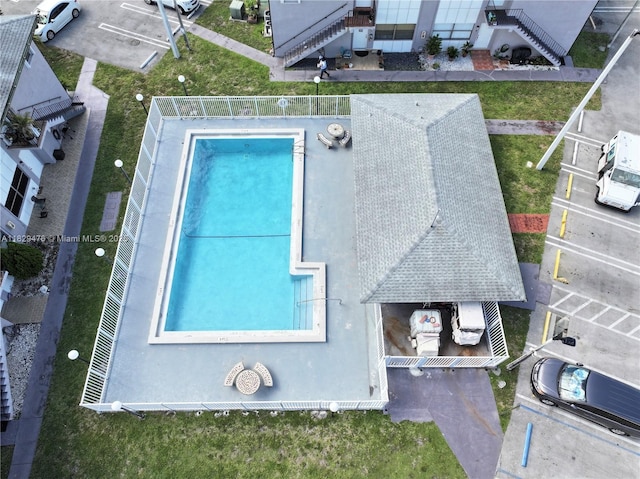 13261 SW 17th Ln, Miami, FL 33175 - bird's eye view of a pool