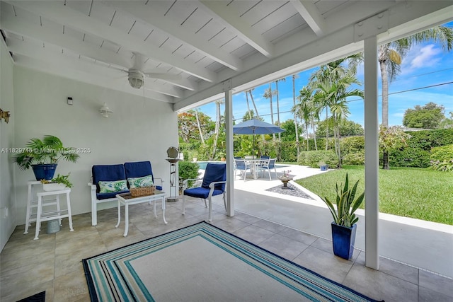 15730 SW 87th Ct, Palmetto Bay, FL 33157 - view of patio featuring outdoor lounge area and outdoor dining area