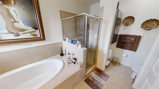 4231 SW 165th Ct, Miami, FL 33185 - bathroom with a bath, a shower stall, and tile patterned floors