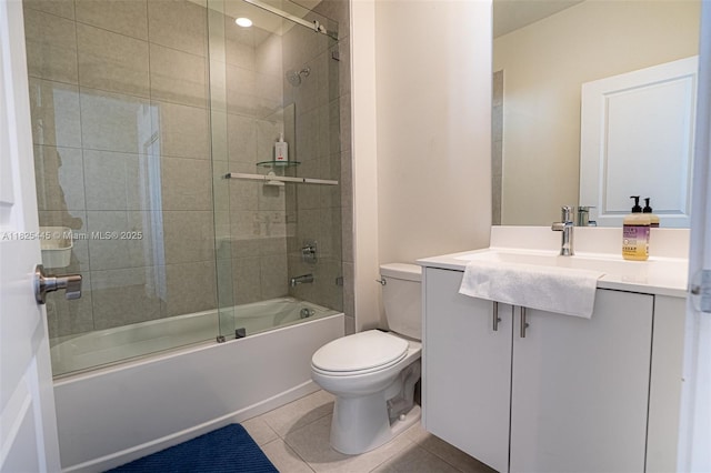 4269 NW 83rd Path, Doral, FL 33166 - bathroom with vanity, enclosed tub / shower combo, and tile patterned floors