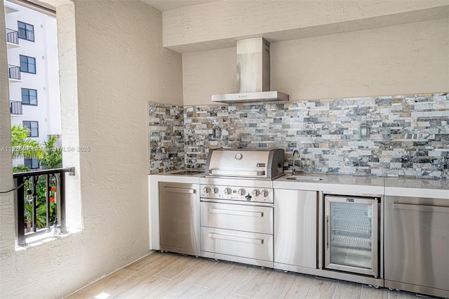 4269 NW 83rd Path, Doral, FL 33166 - view of patio / terrace featuring wine cooler and an outdoor kitchen