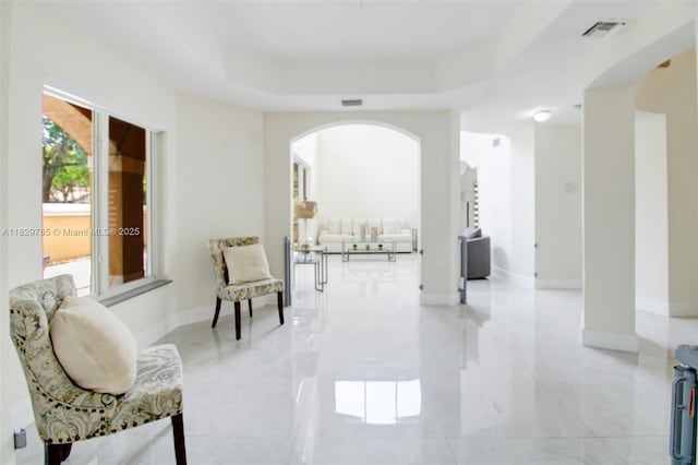 15445 SW 26th Ter, Miami, FL 33185 - hallway with arched walkways and baseboards