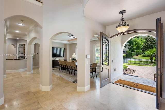 2211 Azalea Pl, Winter Park, FL 32789 - foyer entrance with plenty of natural light and arched walkways