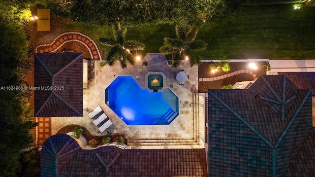 2211 Azalea Pl, Winter Park, FL 32789 - aerial view at night of view of pool area