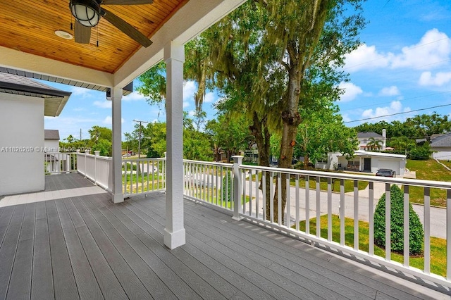2607 Lafayette Ave, Winter Park, FL 32789 - wooden deck featuring ceiling fan
