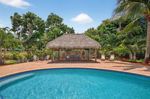 6201 SW 3rd St, Plantation, FL 33317 - swimming pool with a gazebo and a patio