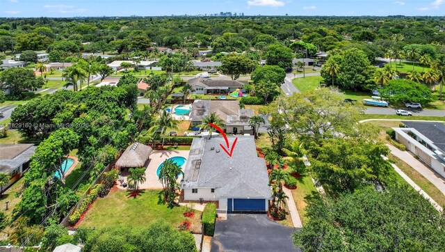 6201 SW 3rd St, Plantation, FL 33317 - bird's eye view of a pool area