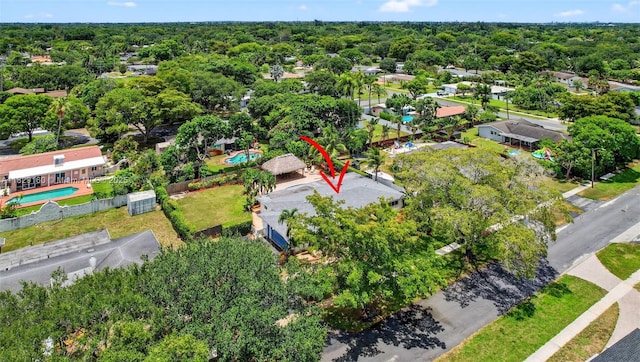 6201 SW 3rd St, Plantation, FL 33317 - aerial view of property and surrounding area with a pool