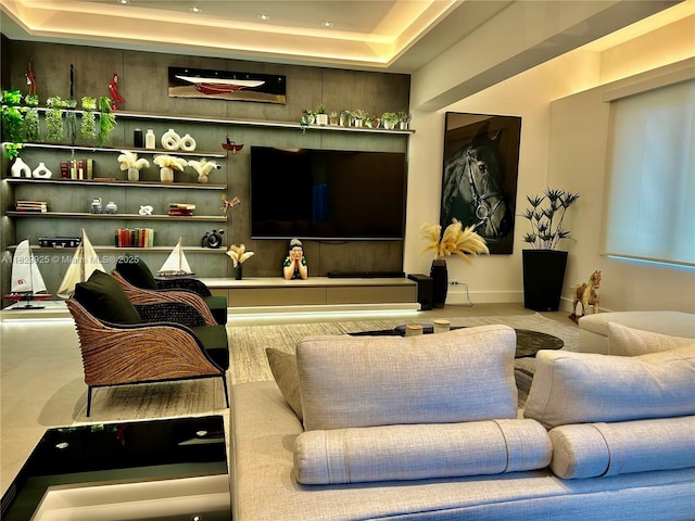 2301 Collins Ave Unit 1634/1635, Miami Beach, FL 33139 - living room with a tray ceiling