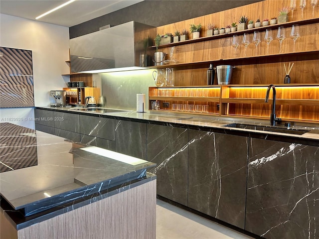 2301 Collins Ave Unit 1634/1635, Miami Beach, FL 33139 - bar area with a sink and cooktop