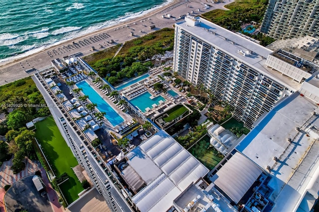 2301 Collins Ave Unit 1634/1635, Miami Beach, FL 33139 - aerial view of extended coastline and a pool