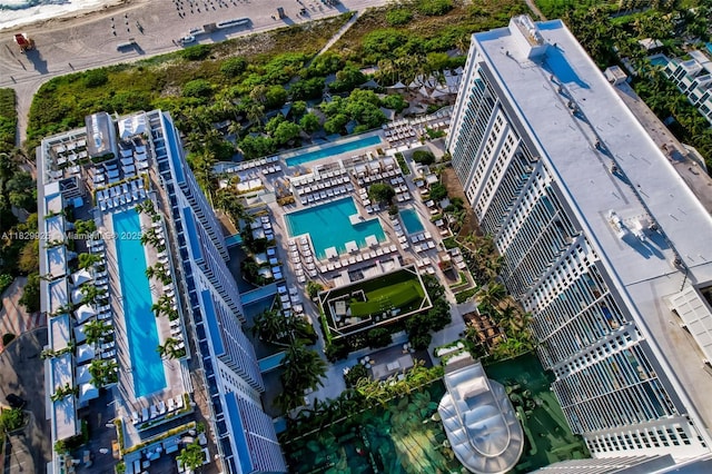 2301 Collins Ave Unit 1634/1635, Miami Beach, FL 33139 - aerial view of property's location featuring a pool area