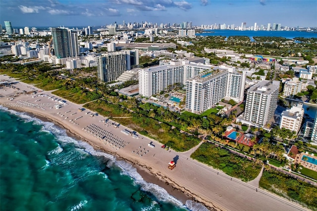 2301 Collins Ave Unit 1634/1635, Miami Beach, FL 33139 - aerial view of skyline and expansive beach