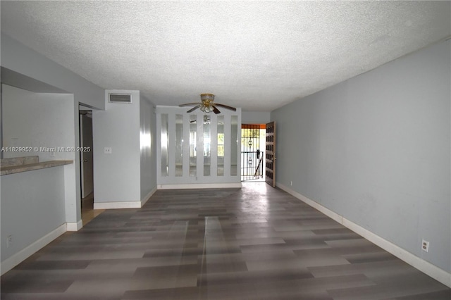 4231 NW 19th St Unit 256, Lauderhill, FL 33313 - unfurnished room with wood finished floors, a textured ceiling, and ceiling fan