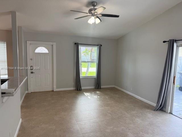 11224 Sacco Dr, Boca Raton, FL 33428 - foyer featuring ceiling fan and light tile patterned floors