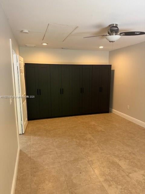 11224 Sacco Dr, Boca Raton, FL 33428 - unfurnished bedroom featuring baseboards and ceiling fan