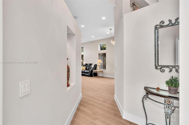 321 NW 100th Ave, Plantation, FL 33324 - corridor featuring light wood-style floors and recessed lighting