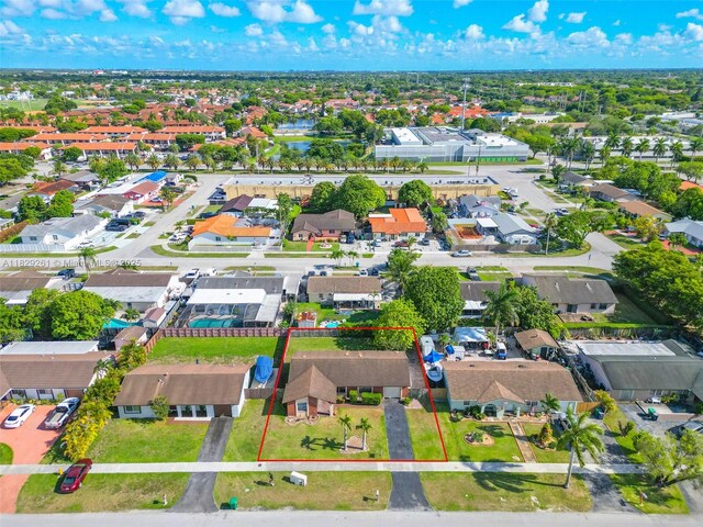 13420 SW 53rd St, Miami, FL 33175 - aerial view of residential area with property parcel outlined