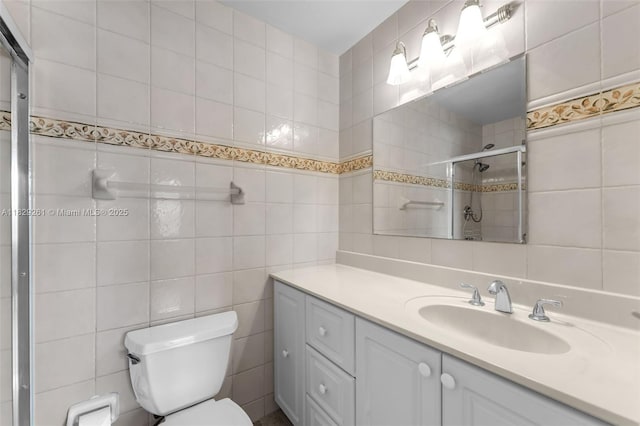13420 SW 53rd St, Miami, FL 33175 - full bath with tile walls, vanity, and a shower stall