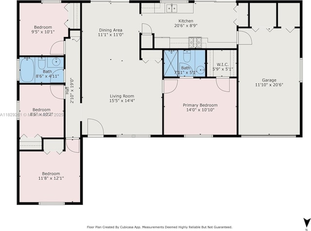 13420 SW 53rd St, Miami, FL 33175 - view of floor plan / room layout