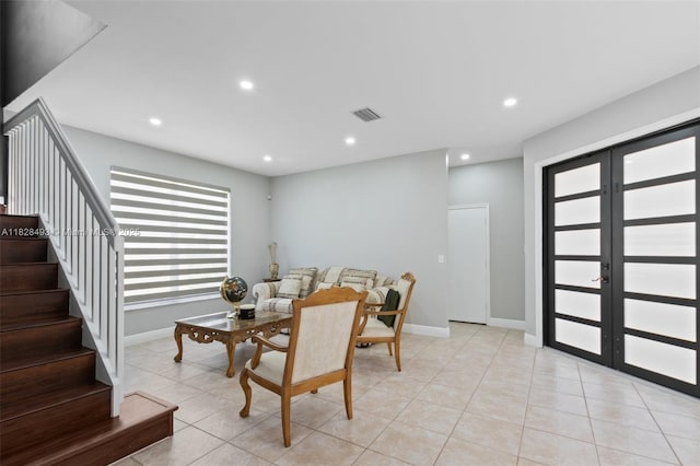 2406 SW 162nd Ter, Miramar, FL 33027 - dining area with healthy amount of natural light, stairway, recessed lighting, and light tile patterned floors