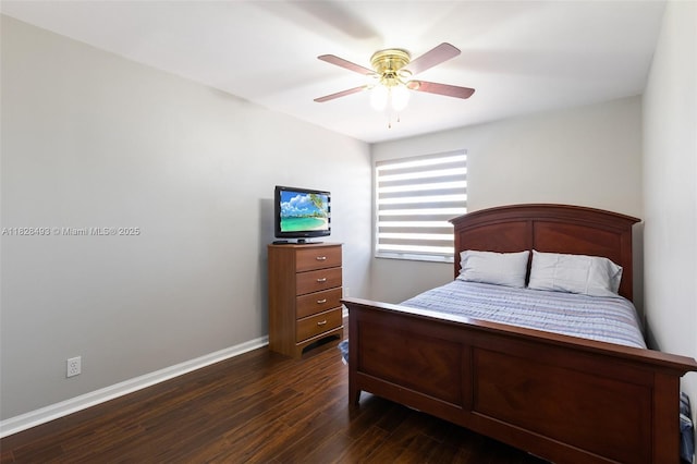 2406 SW 162nd Ter, Miramar, FL 33027 - bedroom with dark wood-style floors and ceiling fan