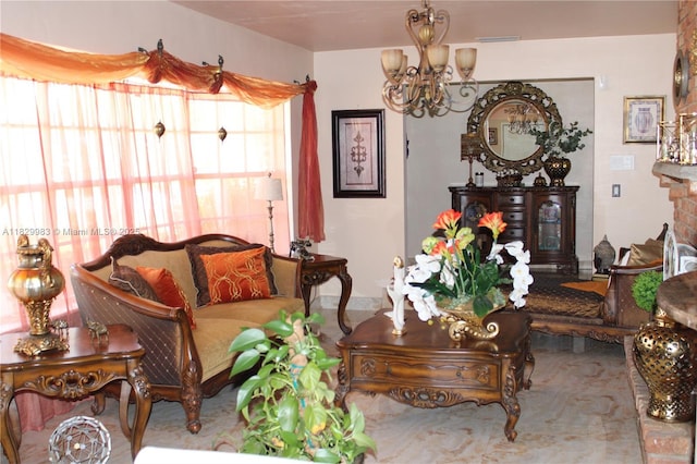 8200 SW 164th St, Palmetto Bay, FL 33157 - living room featuring a chandelier