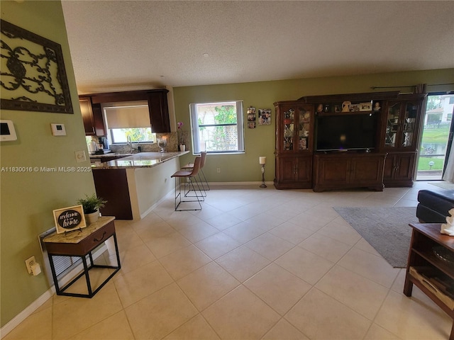 810 SW 113th Ter, Pembroke Pines, FL 33025 - living room with light tile patterned floors and a textured ceiling