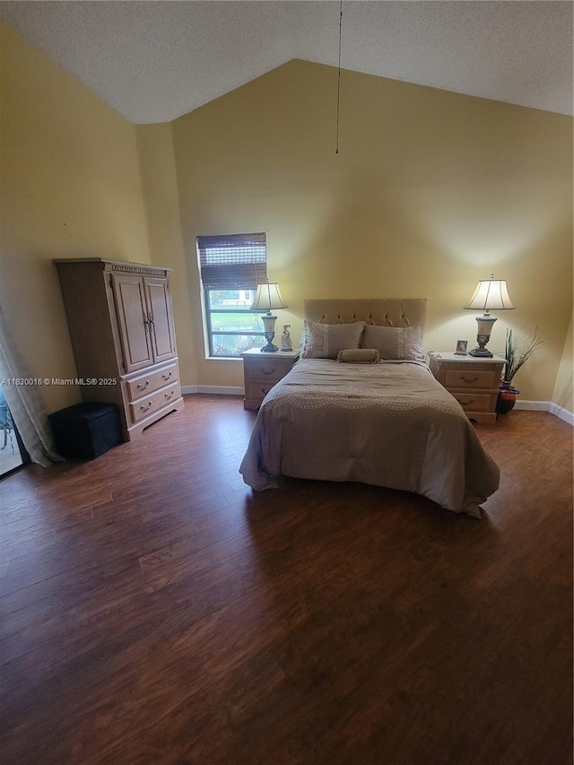 810 SW 113th Ter, Pembroke Pines, FL 33025 - bedroom with vaulted ceiling and dark wood-style floors