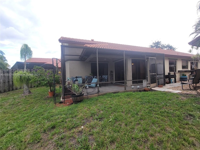 810 SW 113th Ter, Pembroke Pines, FL 33025 - back of house featuring a tile roof, a patio, and stucco siding