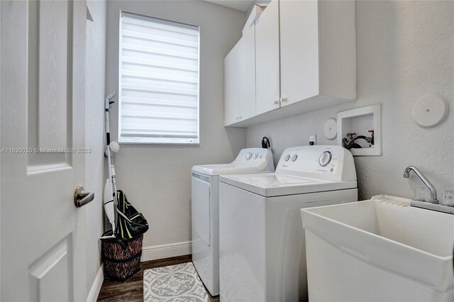 5347 SW 32nd Ter, Hollywood, FL 33312 - laundry room with cabinet space, plenty of natural light, wood finished floors, and independent washer and dryer