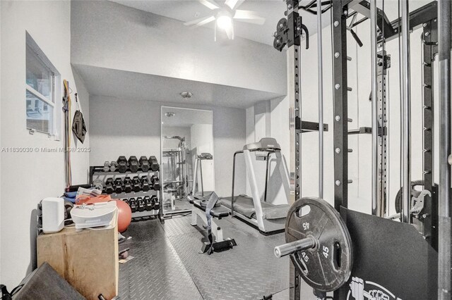 5347 SW 32nd Ter, Hollywood, FL 33312 - gym with ceiling fan