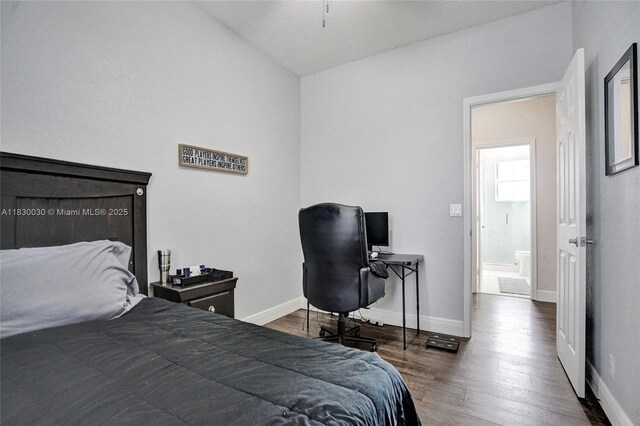 5347 SW 32nd Ter, Hollywood, FL 33312 - bedroom with wood finished floors and vaulted ceiling