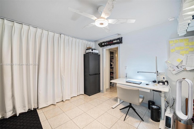 1060 Pennsylvania Ave Unit 7, Miami Beach, FL 33139 - office featuring ceiling fan and light tile patterned floors