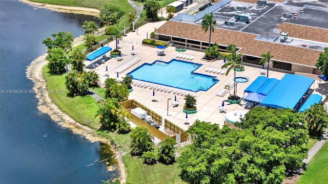 10217 NW 24th Pl Unit 310, Sunrise, FL 33322 - aerial view of a pool and a large body of water