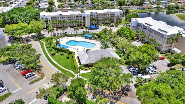 10217 NW 24th Pl Unit 310, Sunrise, FL 33322 - bird's eye view of a pool area and a large body of water