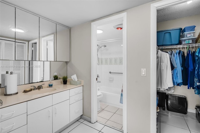 1345 Lincoln Rd Unit 1005, Miami Beach, FL 33139 - bathroom featuring vanity, tile patterned flooring, and shower / tub combination