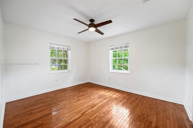 8325 NE 3rd Ave, Miami, FL 33138 - spare room with healthy amount of natural light, hardwood / wood-style flooring, and ceiling fan