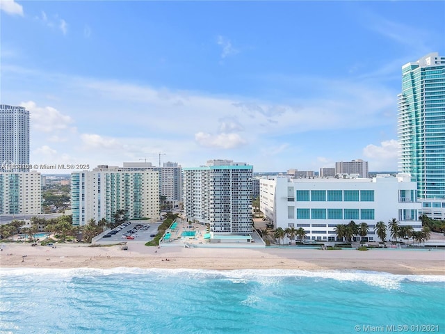 3725 S Ocean Dr Unit 1411, Hollywood, FL 33019 - view of swimming pool featuring view of water and beach and a city view