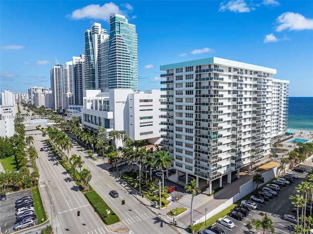 3725 S Ocean Dr Unit 1411, Hollywood, FL 33019 - view of apartment building / complex featuring a water view and a city view