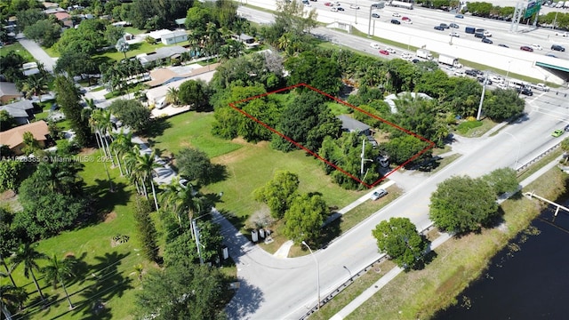 5221 Orange Dr, Davie, FL 33314 - aerial view of property and surrounding area with property parcel outlined